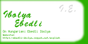 ibolya ebedli business card